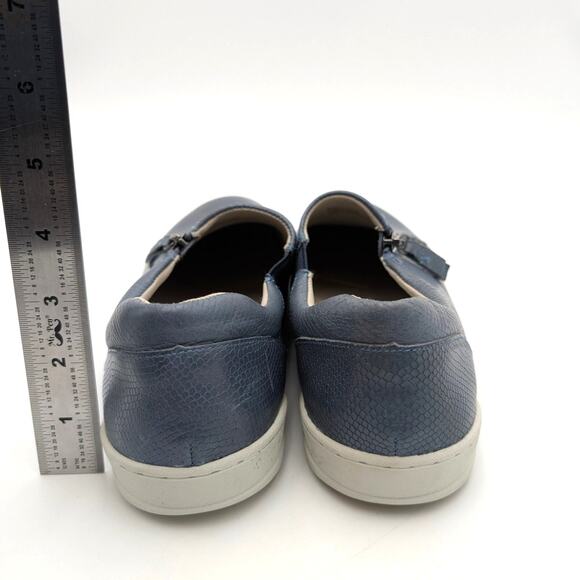 Softwalk Arezzo Sneaker Shoes Side Zip Women's Leather Blue Size US9.5 EU40 - Picture 4 of 12